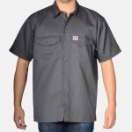 Short Sleeve Button-Up Shirt - Charcoal